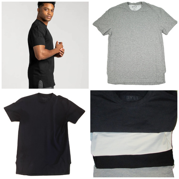 Bylt Other - Bylt Lot of 4 Large The Axis Tee Short Sleeve Crew Black Navy Gray White Nice